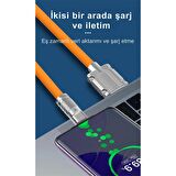 Polham 1MT 6A 120W Süper Hızlı Dayanıklı USB to İphone Lightning Şarj ve Data Kablosu, Akım Voltaj Korumalı