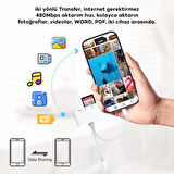 Polham Type-c ve Lightning Çift Girişli Universal SD-TF Kart ve USB OTG Çevirici Adaptör, Klavye, Mouse Okuyucu