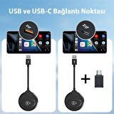 Polham İphone Cihazlar İçin Carplay Adaptörü, Kablosuz Youtube, Netflix, Tiktok, Video Yansıtıcı CarPlay