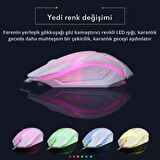 Polham Mekanikal Ultra Sessiz RGB Işıklı Kablolu Mouse Klavyesi Seti, Su Geçirmez, Hızlı Bağlantılı