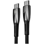 Baseus Süper Hızlı 100W 1 Metre Type C To Type Şarj ve Data Kablosu, Kopmaz Halat Kablo 480 Mb Hızlı