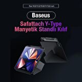 Baseus Standlı Manyetik Uyku Modlu Y-Tipi Apple İpad Pro 10.5 Tablet Kılıfı, Kamera Koruyucu Kılıf