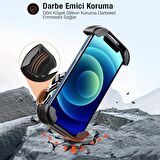Polham Motor, Bisiklet, Scooter Gidon Uyumlu Telefon Tutucu, Kilit Sistemli, Tüm Telefonlara Uyumlu 