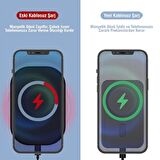 Polham 15W Ultra Güçlü Magsafe Uyumlu İphone 12, 12 Pro, 12 Pro Max Serisi Araç İçi Telefon Tutucu