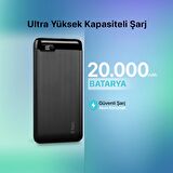Ttec Ultra İnce 10.5W 20.000mAh Yüksek Kapasiteli Powerbank, Dijital Göstergeli Süper Hızlı Şarj
