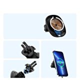 Polham 15W Magsafe İphone 13, 13 Pro, 13 Pro Max Serisi Kablosuz Şarjlı Araç İçi Telefon Tutucu