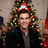 Peluş Kardan Adam Figürlü Yılbaşı Tacı – Parti ve Yeni Yıl Aksesuarı