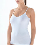 Blackspade Kadın Beyaz Atlet Aura Satin 1403