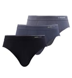 Erkek Slip 3'lü Paket Tender Cotton 9672 - Siyah Antra Melanj Antrasit