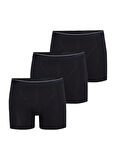 Blackspade Erkek Siyah Boxer Pamuklu 3'lü Paket 9673