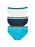 Erkek Çocuk Külot 3'lü Paket 9394 - Lacivert Aqua Beyaz
