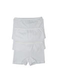 Blackspade Kız Çocuk Beyaz Boxer 3'lü Paket 1298