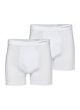 Blackspade Erkek Beyaz Boxer 2'li Paket Loose Fit 9626