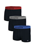 Blackspade Erkek Siyah Boxer 3'lü Paket Modern Basics 9471