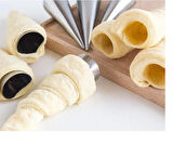 Paslanmaz Çelik Kornet Kalıbı Korneo Kalıbı 6'lı Set Kornet Kurabiye Kalıbı