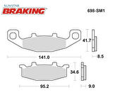 YARI METALİK ÖN FREN BALATASI / SUZUKI / GS 500 / 500cc / ÖN / 1990-1991-1992-1993-1994-1995-1996-1997-1998-1999-2000-2001-2002-2003-2004-2005-2006-2007