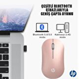 Hp DM10 2,4Ghz Bluetooth Wireless Kablosuz Sessiz Mouse Pembe