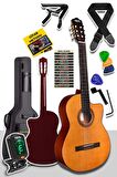 Midex CG-390M-XBAG Klasik Gitar 4/4 Sap Ayarlı Kesik Kasa (Çanta Tuner Askı Capo Metod Pena)