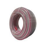 Boryap 1/2 Örgülü Şeffaf Silikon Bahçe Sulama Hortum 100 Mt