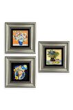 Van Gogh 3 lü Set Çerçeveli Taş Tablo