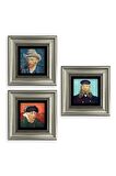Van Gogh 3 lü Set Çerçeveli Taş Tablo