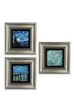 Van Gogh 3 lü Set Çerçeveli Taş Tablo