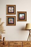Van Gogh 3 lü Set Çerçeveli Taş Tablo