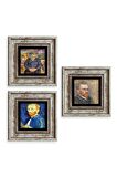 Van Gogh 3 lü Set Çerçeveli Taş Tablo