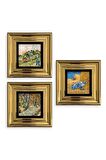Van Gogh 3 lü Set Çerçeveli Taş Tablo