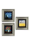 Van Gogh 3 lü Set Çerçeveli Taş Tablo