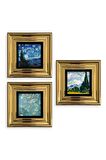 Van Gogh 3 lü Set Çerçeveli Taş Tablo
