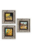 Van Gogh 3 lü Set Çerçeveli Taş Tablo