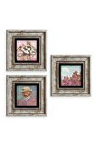 Van Gogh 3 lü Set Çerçeveli Taş Tablo