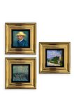 Van Gogh 3 lü Set Çerçeveli Taş Tablo
