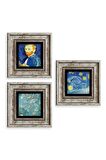 Van Gogh 3 lü Set Çerçeveli Taş Tablo