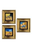 Van Gogh 3 lü Set Çerçeveli Taş Tablo