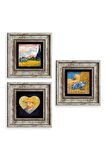 Van Gogh 3 lü Set Çerçeveli Taş Tablo