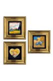 Van Gogh 3 lü Set Çerçeveli Taş Tablo