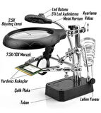 WellHise WH-800 Masa Üstü Ledli Büyüteç - Lehimleme ve Elektronik Çalışmalar İçin Yardımcı