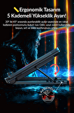 Juo Odin RGB Işıklı Gaming 2200RPM Çift Fan LED Display Laptop Notebook Soğutucu Stand