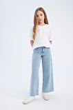 Kız Çocuk Wide Leg Geniş Paça Jean Pantolon
