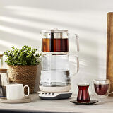 HOMEND Royaltea 1749h Konuşan Cam Çay Makinesi Beyaz