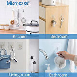 Microcase Güçlü Plastik  Yapışkanlı  Suya Dayanıklı Banyo Mutfak Eşya Havlu Vb.  Ürün Askılığı 3 Adet - Şeffaf AL4266