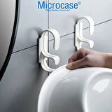 Microcase Sert ABS Plastik Güçlü Plastik Yapışkanlı Banyo Mutfak Eşya Havlu Leğen Askılığı 1 Adet - BEYAZ AL4993