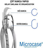 Microcase Sert ABS Plastik Güçlü Plastik Yapışkanlı Banyo Mutfak Eşya Havlu Leğen Askılığı 1 Adet - BEYAZ AL4993
