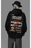 Demon Slayer Zenitsu Baskılı Unisex Oversize Anime Hoodie