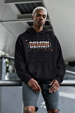 Demon Slayer Zenitsu Baskılı Unisex Oversize Anime Hoodie