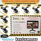 6 KANALLI 10 İNÇ MONİTÖR VE 6 ADET BEYAZ LEDLİ KELEBEK KAMERA SETİ 160 DERECE LENS 12 VOLT
