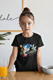 Sonic The Hedgehog Baskılı Unisex Çizgi Film Çocuk Tişört (1-12 YAŞ)