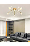 Ivy 6 Lı Plafonyer Sarı Salon Avize